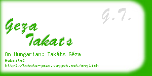 geza takats business card